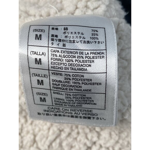 Disneyland Resort Grumpy Jacket Mens M Gray Sherpa Lined Full Zip Sweatshirt - Picture 11 of 16